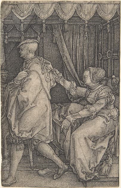 Joseph and Potiphar's Wife, by Heinrich Aldegrever