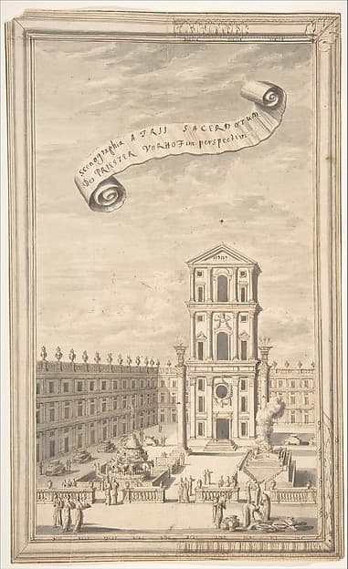 The Sacerdotal Atrium in Perspective, by Johann Melchior Füssli