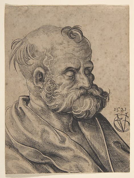 Bust of a Bearded Old Man, by Urs Graf