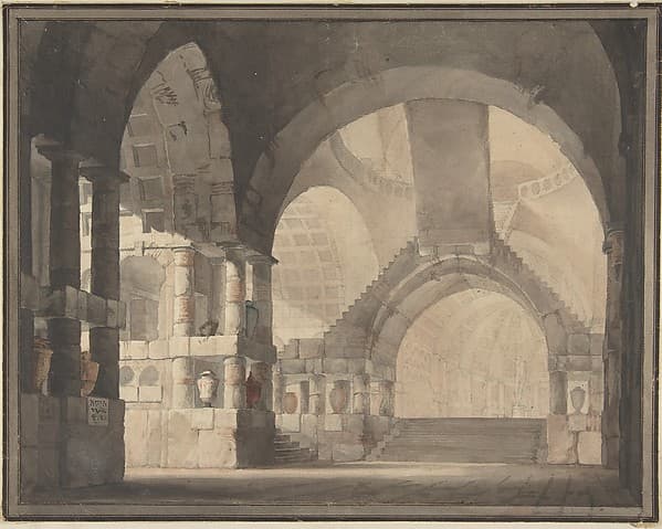 Archways, Design for Stage, by Anonymous, Italian, 18th century