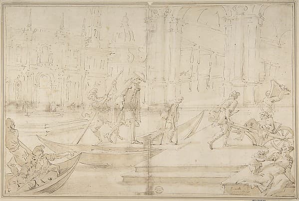 Venetian Scene, by Anonymous, Italian, Venetian, 18th century