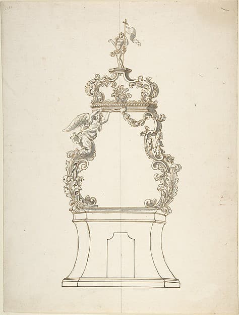 Design for a Monstrance, by Anonymous, Italian, 18th century