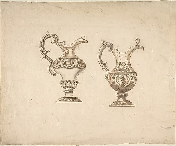 Two Vases, by Anonymous, Italian, 18th century