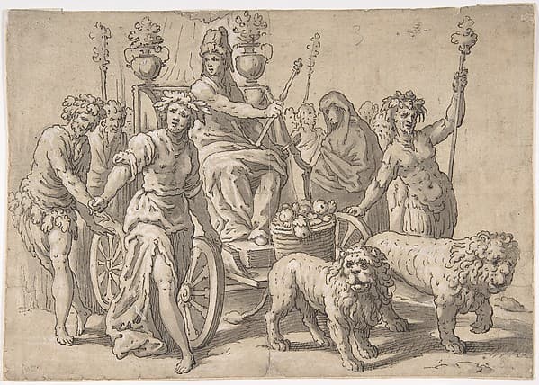 The Triumph of Cybele, after Paolo Fiammingo's "Triumph of Earth", by Hans Friedrich Schorer
