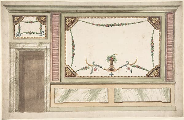 Design for a Wall Decoration, by Anonymous, Italian, 18th century