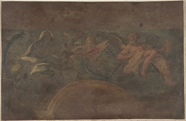Allegorical Figures of Time and Death, by Anonymous, Italian, 18th century