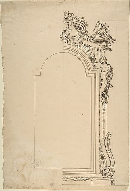 Design for one Half of a Frame, by Anonymous, Italian, Piedmontese, 18th century