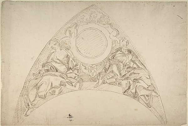 Design for a Pedentive Decoration, by Anonymous, Italian, Piedmontese, 18th century