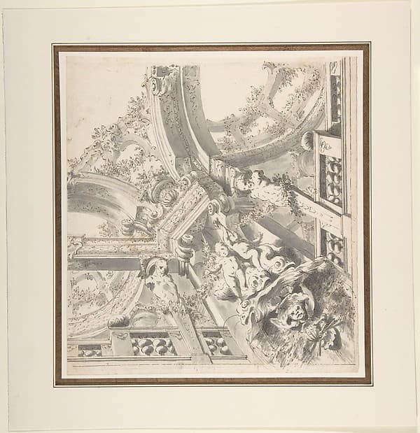 One Quarter Design for a Painted Ceiling, by Mauro Antonio Tesi