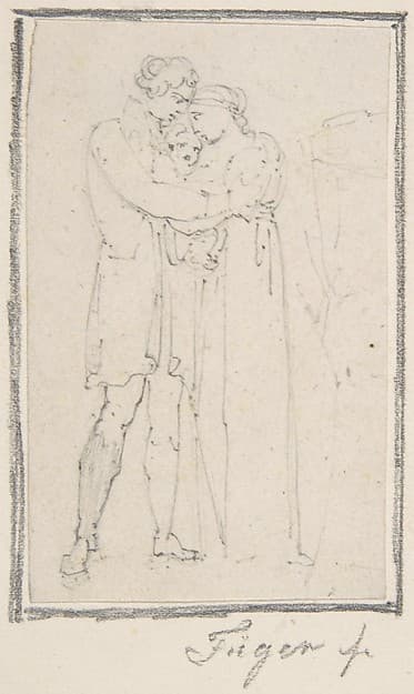 Man Embracing Woman with Child in Her Arms, by Heinrich Friedrich Füger