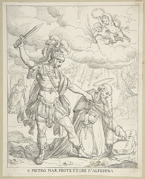 Martyrdom of St. Peter Martyr, by Anonymous, Italian, 19th century