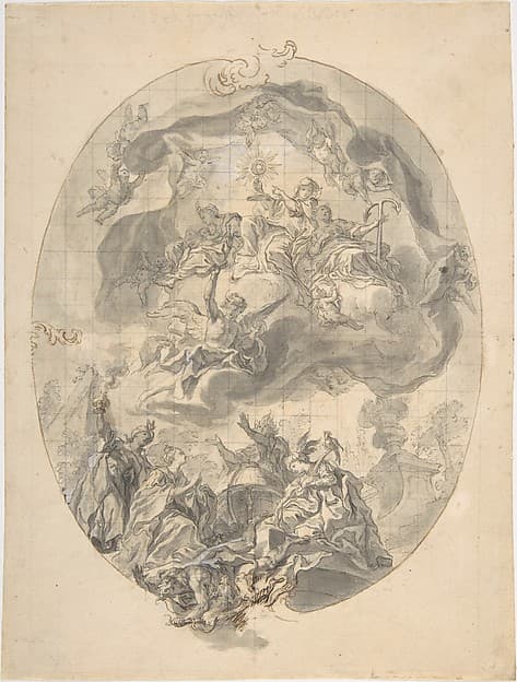 Veneration of the Eucharist by the Peoples of the World (Allegories of the Four Continents), by Gottfried Bernhard Goetz