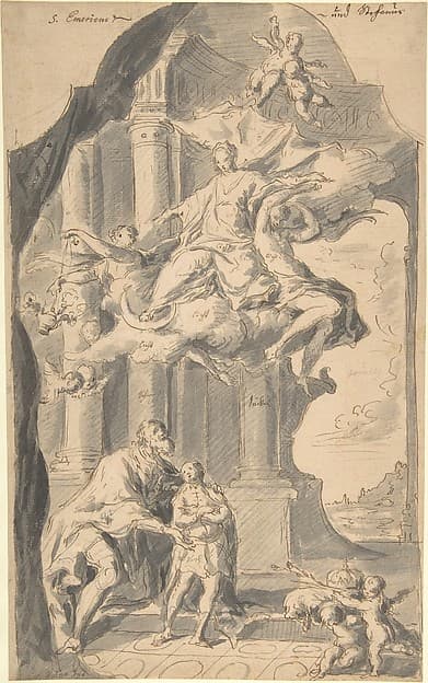 Saint Stephen of Hungary Presenting his Son, Saint Emeric, to the Virgin, by Franz Xavier Karl Palko