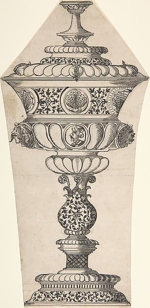 Covered Cup, by Anonymous, Italian, 19th century