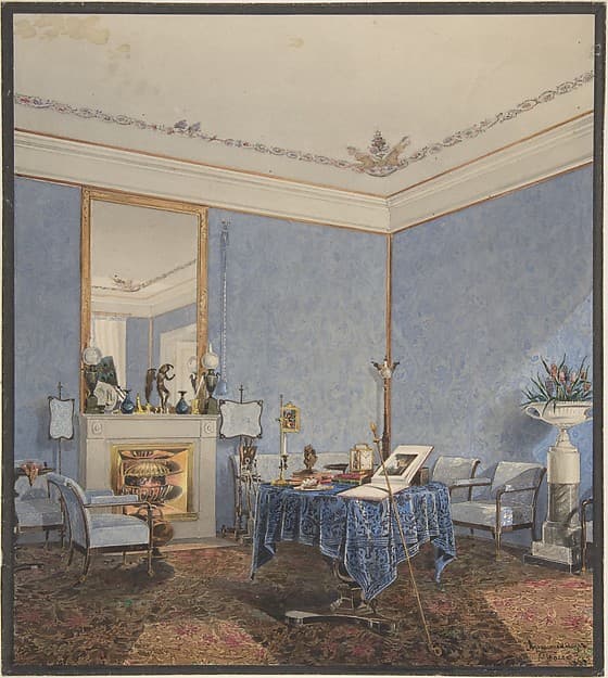 Interior of a Drawing Room, by Anonymous, Italian, 19th century