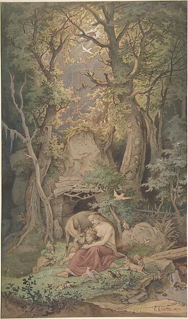 Genoveva, by Adrian Ludwig Richter