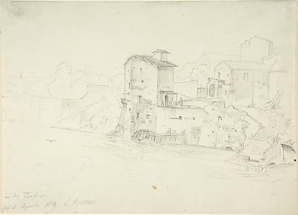 Landscape with Mill and Buildings, by Adrian Ludwig Richter