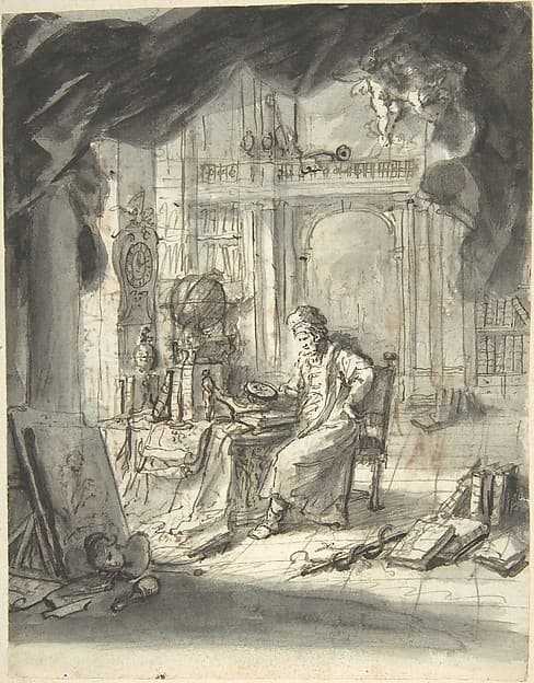 An Oriental Astronomer in His Study, by Martin Johann Schmidt