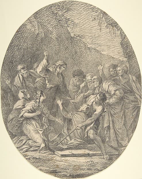 Raising of Lazarus, by Anonymous, German, 18th century