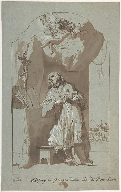 Saint John Nepomuk Praying, by Georg Anton Urlaub