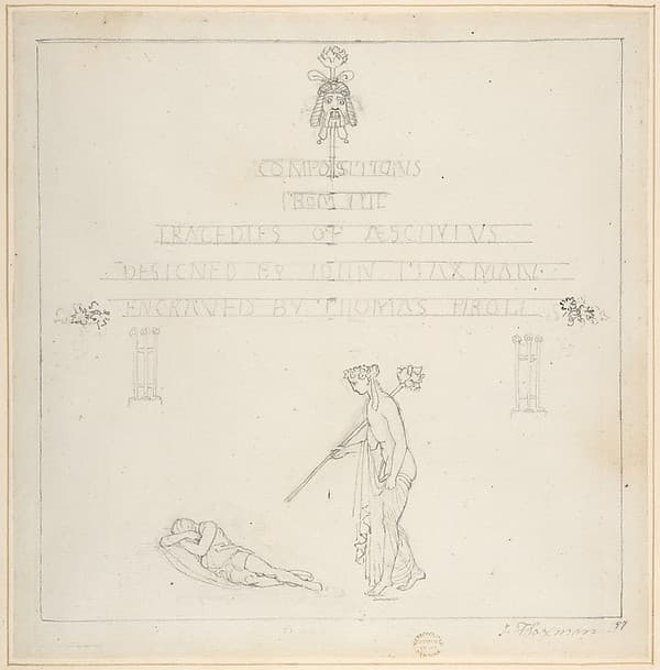 Sketch for the Title-Page of an Edition of Aeschylus, by John Flaxman