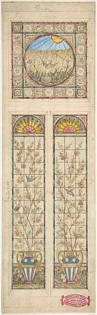 Design for a stained glass window, by Alexander Gibbs