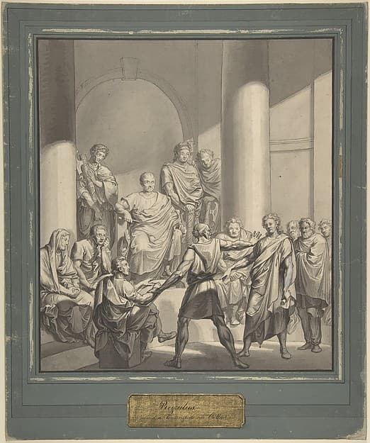 Assembly of Roman Figures, from Regulus, a play by Collin, by Franz von Hauslab the Younger
