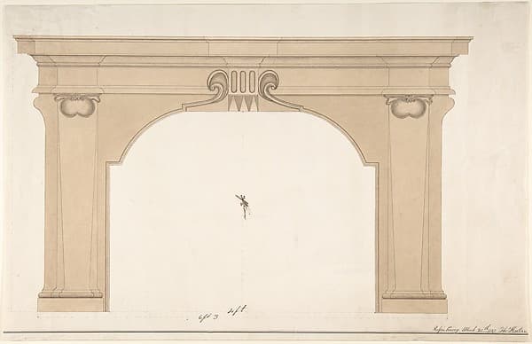Design for a fireplace, by Thomas Heiton