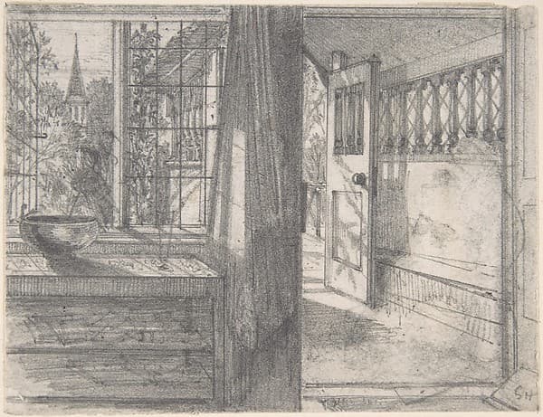 A Cottage Porch, by Sir Francis Seymour Haden