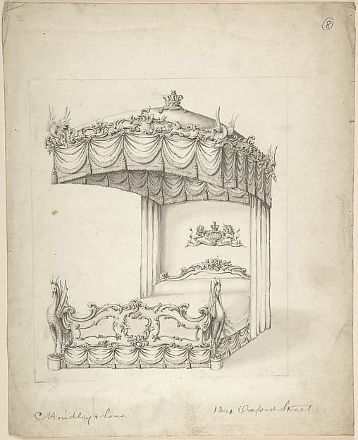 Design for Bed and Canopy, by Charles Hindley and Sons