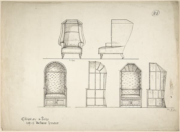 Designs for Chair and Window Seats, by Charles Hindley and Sons