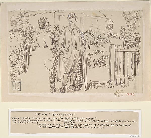 She was "Sorry She Spoke", by Charles Samuel Keene