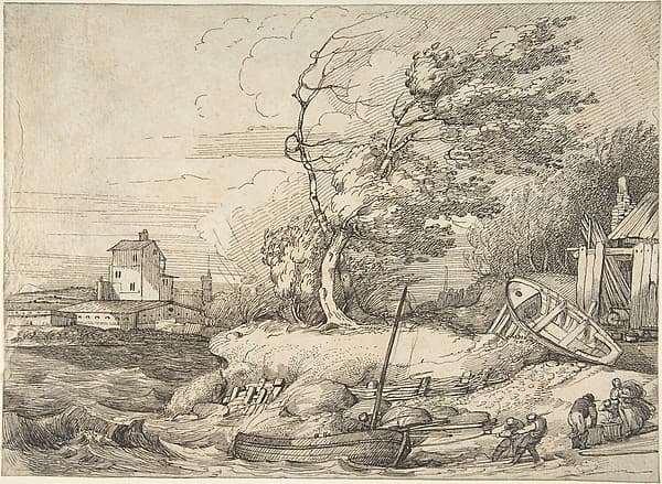 Beaching a Fishing Boat in a Gale, by John Hamilton Mortimer