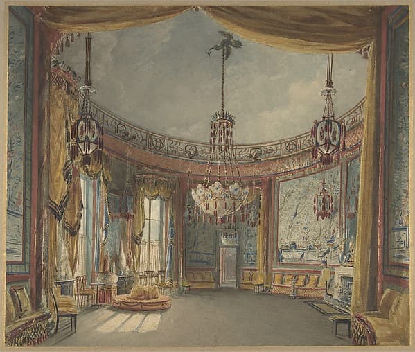 The Saloon, Brighton Pavilion, by Auguste Charles Pugin