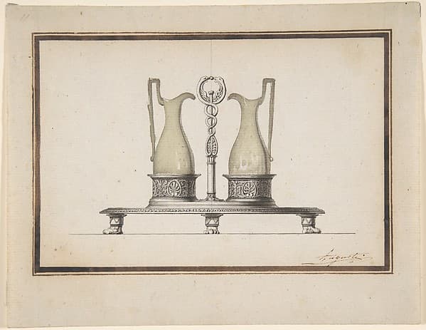 Design for a Cruet Frame, by Henri Auguste