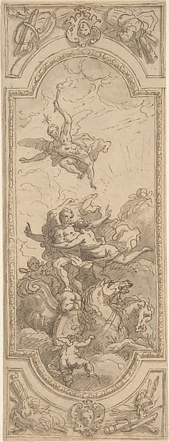 Design for a Ceiling with an Allegorical Subject, by Sir James Thornhill