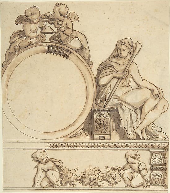 Design for a Clock, by Henri-Charles-Antoine Baron