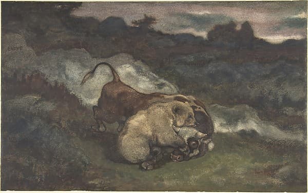 Bear Killing a Bull, by Antoine-Louis Barye