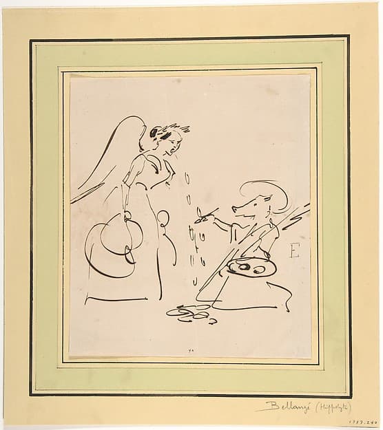 Caricature of the Art of Painting, by Hippolyte Bellangé