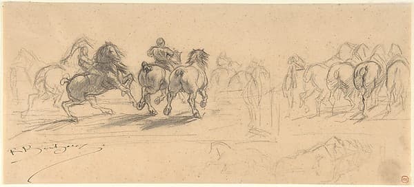 Sheet of Studies for "The Horse Fair", by Rosa Bonheur