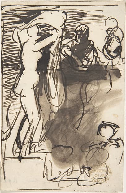 Studies for "The Bride at Her Toilet on the Day of Her Wedding", by Sir David Wilkie