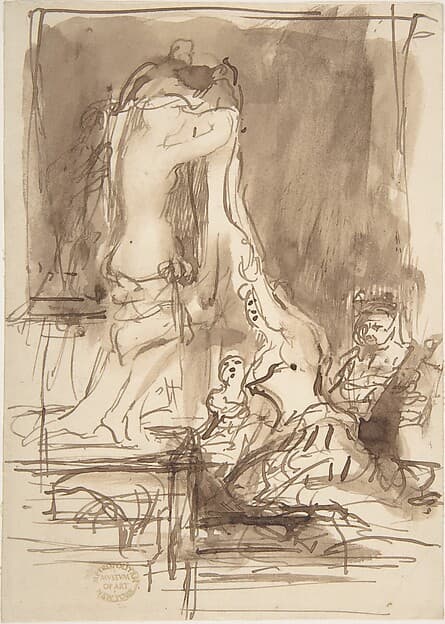 Study for "The Bride at Her Toilet on the Day of Her Wedding", by Sir David Wilkie