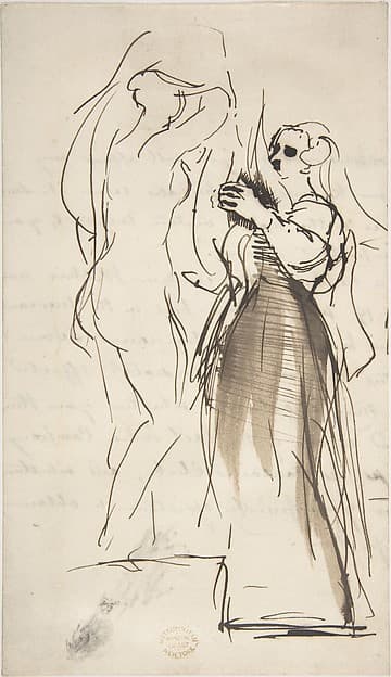 Studies for "The Bride at Her Toilet on the Day of Her Wedding", by Sir David Wilkie