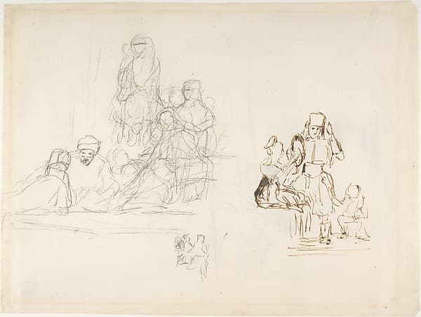 Studies of two groups of Turkish figures, by Sir David Wilkie