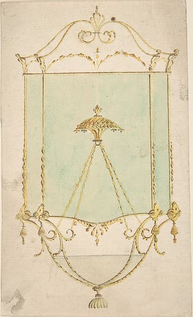 Design for a Hall Lantern, Elevation, by James Wyatt