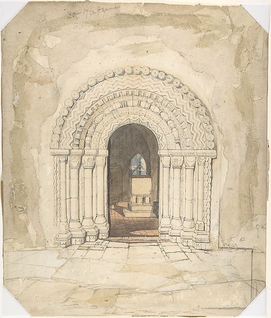 Doorway, Heckingham Church, by John Sell Cotman
