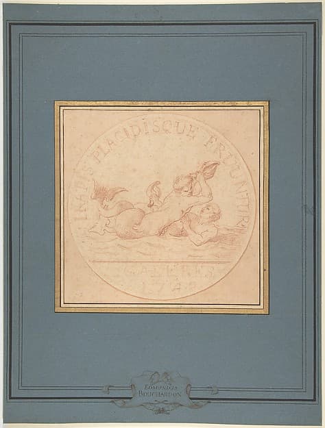 Design for a Token: Galères, 1740, by Edme Bouchardon