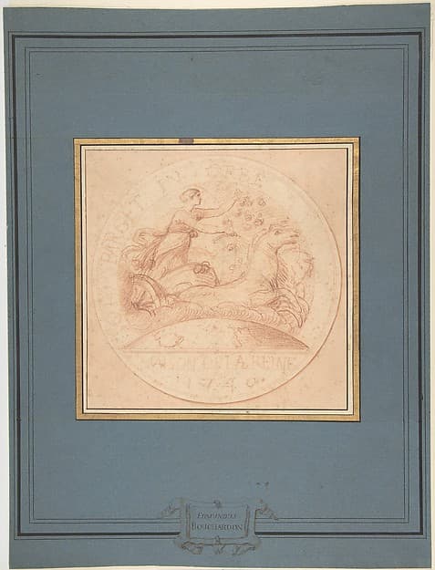 Design for a jeton or a token: Maison de la Reine 1740, by Edme Bouchardon