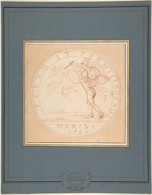 Design for a Medal: Marine 1758, by Edme Bouchardon