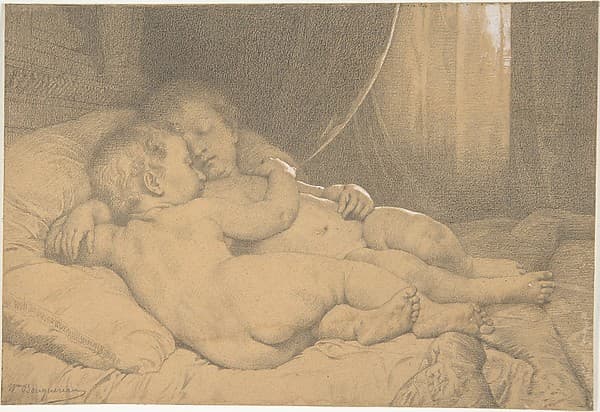 Two Sleeping Children, by William Bouguereau